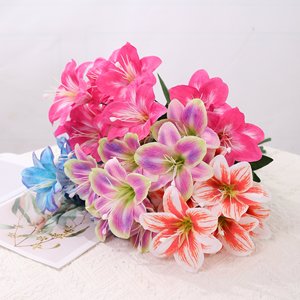 Bouquet de lys en soie Wen Hope, 12 pièces, fleurs artificielles, décoration de mariage et de la maison - Product Image 2