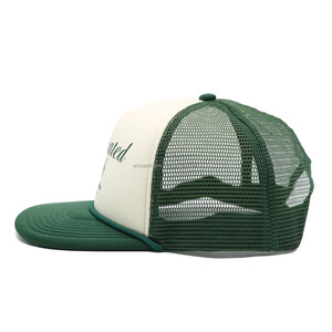 Gorra Trucker de Mezclilla con 5 Paneles y Estampado Puff Personalizado, con Cuerda, Bicolor, para Pesca, Trabajo Agrícola y Actividades al Aire Libre - Product Image 3
