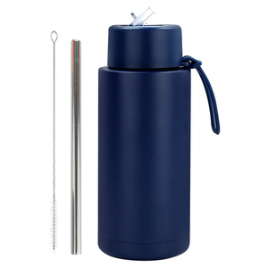 Borraccia Sportiva <span class=keywords><strong>in</strong></span> Acciaio Inox a Doppia Parete con Isolamento Sottovuoto, 1000ml, con Coperchio a Cannuccia Ribaltabile e Cinturino - Product Image 5