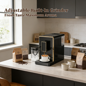 Nueva máquina de café Espresso automática de gran venta, molienda de granos de café con Espumador de leche, <span class=keywords><strong>cafetera</strong></span> automática con pantalla táctil - Product Image 4