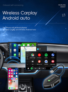 ดองเกิล CarPlay แบบพกพาขนาดเล็ก 2 in 1 อะแดปเตอร์ไร้สาย CarPlay และ Android Auto เชื่อมต่ออัตโนมัติสำหรับการเชื่อมต่อในรถยนต์ - Product Image 2