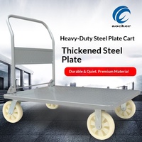 Chariot de transport pliable en acier, silencieux, pour entrepôt et déménagement