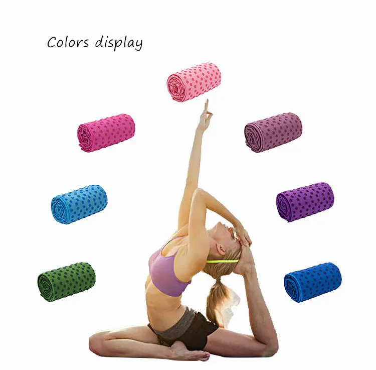 Toalla de yoga Absorbente Microfibra personalizada Impreso Hot Yoga Mat Toalla OEM 183*61cm Toalla de yoga