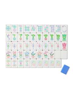 En stock: Juego de Mahjong de lujo de 160 fichas azules de América, de acrílico grabado de 4 capas, de 1.26*0.95*0.63 pulgadas, al por mayor, para viaje. - Product Image 2