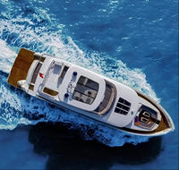 Cruiser de pêche sportive de luxe de 76 pieds Style Battle-Axe Yacht en fibre de verre Moteur marin intérieur à large vue intégré PVC soudé