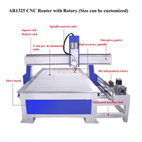 Routeur CNC 4 axes CNC AR1325 routeur Machine lourde avec axe rotatif 3d Sculpture gravure sculpture Machine de découpe