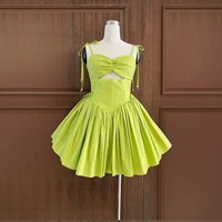 Robe plissée d'été de haute qualité avec bretelles, élégante et raffinée pour femme