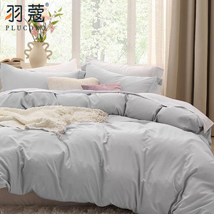 Trắng chải sợi nhỏ bộ đồ giường 140G vua sợi nhỏ khách sạn bộ đồ giường đặt Phật Sơn nhà máy - Product Image 4