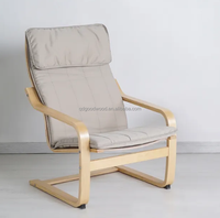 Canapé Fauteuil Moderne en Bois avec Housse Amovible pour Salon, Famille, École, Hôtel, Café, Bar et Restaurant