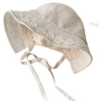 Topi Bucket Musim Panas Wanita Berbahan Katun Linen Jepang dengan Aplikasi yang Dapat Disesuaikan, Tipis, Bernapas, Serbaguna, dan Pelindung dari Sinar Matahari