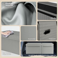 Organisateur de coffre de voiture en cuir, nouveau design matelassé en diamant, grande capacité, boîte de rangement pratique pliable pour voiture