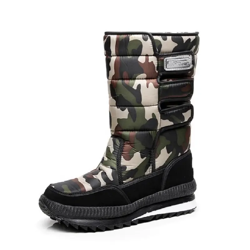 Fashion Shoes Thick Plush Waterproof Slip-resistant Keep Warm Winter Snow Boots For Men Footwear