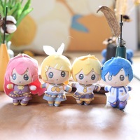 Porte-clés en peluche Anime, mini pendentif en peluche Hatsune Miku pour la décoration de sacs d'école, cadeau d'anniversaire pour fans de cosplay