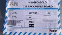 Rouleaux de carton duplex enduit anti-humidité NINGBO FOLD / NINGBO GOLD / APP / ZENITH / C1S FBB / C2S pour emballage