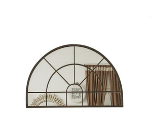 Modern Decorative <strong>Black</strong> Metal Crittal Style Arch <strong>Window</strong> Wall <strong>Mirror</strong> China <strong>Mirror</strong> Factory - Product Image 1