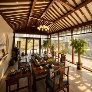 Solárium de Madera para Exteriores HUACAI, Solárium de Roble Rojo con Estructura de Mortise y Tenon, Casa de Cristal para Jardín, Patio, Villa, Hotel, Salón de Té - Product Image 5
