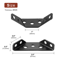 Supports d'angle triangulaires multifonctionnels en acier inoxydable à 90 degrés pour l'assemblage du bois et des métaux, idéaux pour les étagères et les meubles.