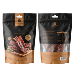 סיטונאי פלסטיק שניתן לנתב שקיות zip תיק מזון אריזה מותאם אישית לעמוד על כיס עם לוגו עבור בשר בקר מאונן - Product Image 1