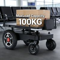 Chariot à plateforme mobile électrique en acier à 4 roues Foxtechrobot FOLO100 Pro100 kg