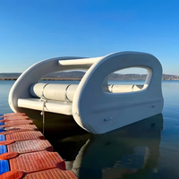 Grande Promotion Bateau Catamaran Pliable Léger à 2 Étages, Mini Petit Yacht de Luxe pour 6 Personnes, Pêche, Ponton Catamaran Gonflable