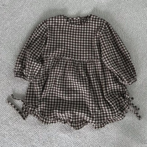 <span class=keywords><strong>Ht2025</strong></span> dài tay áo trẻ em bé cô gái kẻ sọc Dresses trẻ sơ sinh Toddler trẻ em Ruffle ăn mặc cho mùa xuân mùa thu quần áo bán buôn - Product Image 5