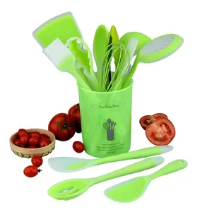 Juego de utensilios de cocina de silicona, grado alimenticio, 10 Uds., gran oferta, 100%