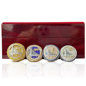 Juego Conmemorativo de <span class=keywords><strong>los</strong></span> 4 Anillos de Campeonato de <span class=keywords><strong>los</strong></span> Golden State Warriors en Aleación Dorada para Hombre, Gran Venta en Europa y América - Product Image 1