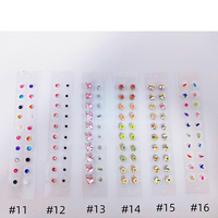 Nouvelles graines auriculaires colorées en diamant, 20 pièces/strip, soulagent le stress et favorisent le sommeil, graines auriculaires invisibles et indolores à pression
