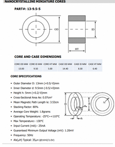 Cinta Nanocristalina Mini Nano Core Diseñada para Electrónica de Potencia Avanzada que Ofrece un Rendimiento Magnético Superior - Product Image 6