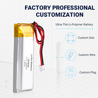 Baterai Li-Po Isi Ulang 3.7V 350mAh 1.29Wh 701643 dengan Papan Proteksi JST-PH OEM Kustom untuk Pena Perangkat Kecantikan
