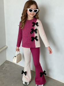 Fabricant de vêtements pour enfants en marque privée, ensemble de vêtements pour bébé fille, chemise à carreaux rouge à manches longues, manteau à col en V - Product Image 6