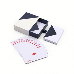 Premium Custom Logo White Cardboard Complete <b>Playing</b> Tcg Deck Box With Drawer Poker <b>Cards</b> - Product Image 1