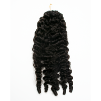 Ghair 2026 Extension de cheveux vierges à effet plumeux pour tressage au crochet, 100g, 12-30 pouces, Boucles françaises, Lot de cheveux vietnamiens, Double trame machine