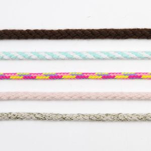 Customized Cord 100% Polyester Cord Braided Cotton Rope 6mm Polyester Shock Cord 3mm for Bag Shoes - Product Image 3