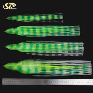 SUPERIORFISHING saia de pesca de peixes grandes de atum 41 cm para pesca de peixes de peixes iscas de polvo de borracha PVC isca de pesca GO301