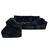 Canapé modulable gonflable moderne en tissu éponge, design carré, vente directe usine pour appartements, villas, hôtels, salons