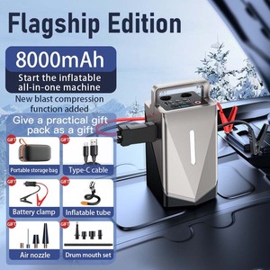 Démarreur de <span class=keywords><strong>batterie</strong></span> Kingshowstar avec lumière LED, compresseur d'air, pompe de gonflage, outil d'alimentation d'urgence pour voitures et camions 1800A - Product Image 5
