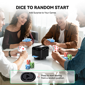 Mélangeur <span class=keywords><strong>de</strong></span> cartes automatique Kpaw, machine à distribuer les cartes <span class=keywords><strong>de</strong></span> poker avec chargement USB, portable, faible bruit, design moderne, jusqu'à 6 joueurs, soirée poker - Product Image 6