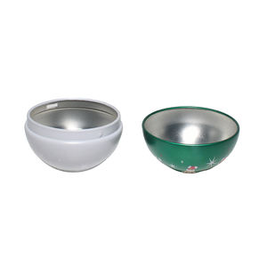 طقم برطمانات هدايا معدنية من قصدير حلوى الكريسماس من قطعتين صندوق حديدي للكريسماس علبة مزخرفة لمضغ العلكة لتخزين الطعام والسكر - Product Image 6