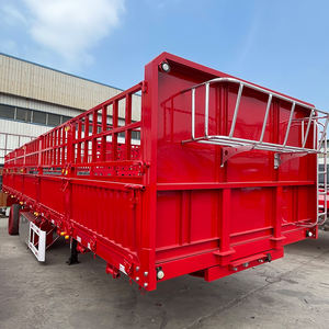 Ventes directes d'usine 3 essieux Clôture Semi-remorque Camion Stock vivant Transport <span class=keywords><strong>Cargo</strong></span> Clôture Camion Semi-remorque - Product Image 5