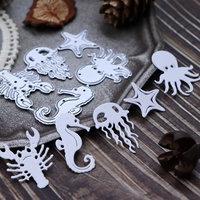 Mini vie marine métal acier au carbone meurt Scrapbooking coupe moule bricolage papier carte faisant étoile de mer hippocampe matrices de découpe