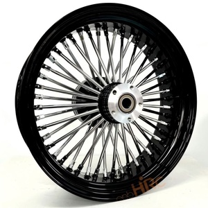 Juego de Ruedas de Motocicleta con Llantas Cromadas Delanteras y Traseras de 16, 18, <span class=keywords><strong>19</strong></span>, 20, 21, 23 Pulgadas, 21x3.5, 16x3.5, con Radios Gruesos, para <span class=keywords><strong>Triumph</strong></span> - Product Image 1