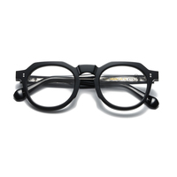 Monture de lunettes rétro tendance 2026 en BIO-acétate fait main pour hommes et femmes