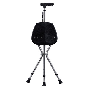 Tarong Outdoor Cane <b>Stool</b> Aluminum Alloy <b>Folding</b> Seat For Seniors Walking Aid - Product Image 1
