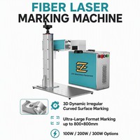 Nouvelle machine de marquage laser à fibre de type split haute puissance 100W 200W 300W pour surfaces courbes 3D, grand format, haute précision, pour métal
