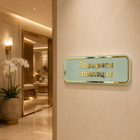 Plaques de nom personnalisées en acrylique vert menthe et or pour maisons, appartements commerciaux et dortoirs – Décoration moderne et élégante, facile à installer