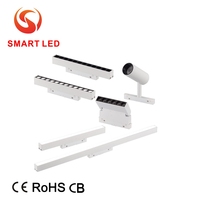 Spot lumineux magnétique linéaire ultra-mince à grille 6W 12W 18W 24W 30W 60W pour rail magnétique encastré / à montage en surface