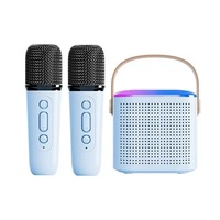 Altavoz Portátil Y1 con Micrófono, Mini Altavoz Inalámbrico BT RGB Karaoke, Sonido Estéreo, Música Karaoke, Altavoz para Exteriores