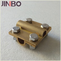 Collier de mise à la terre en cuivre robuste, connecteur croisé électrique, colliers de jonction de câbles