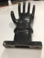 Gants à moitié trempés en nitrile bon marché Gants en pvc à pois anciens